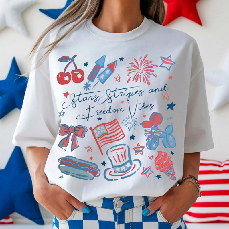 Freedom Vibes Doodles Tee