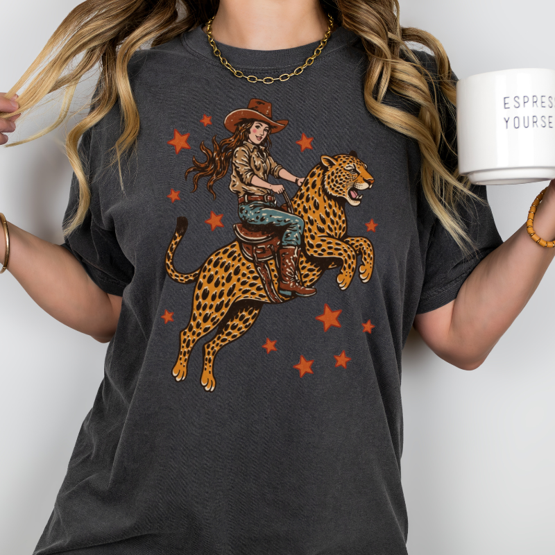 Leopard Cowgirl Tee