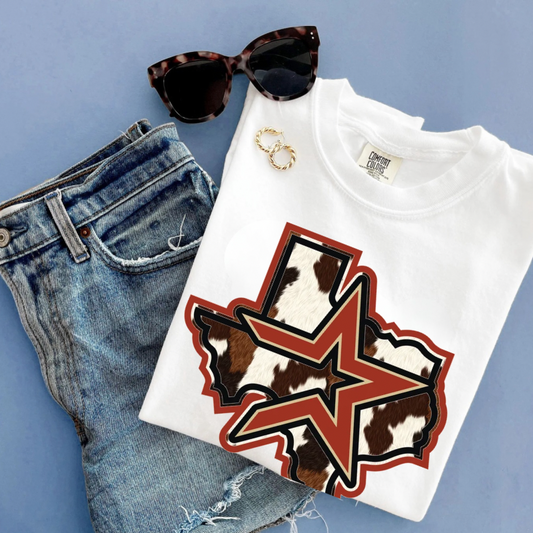 Cowhide HOU Tee