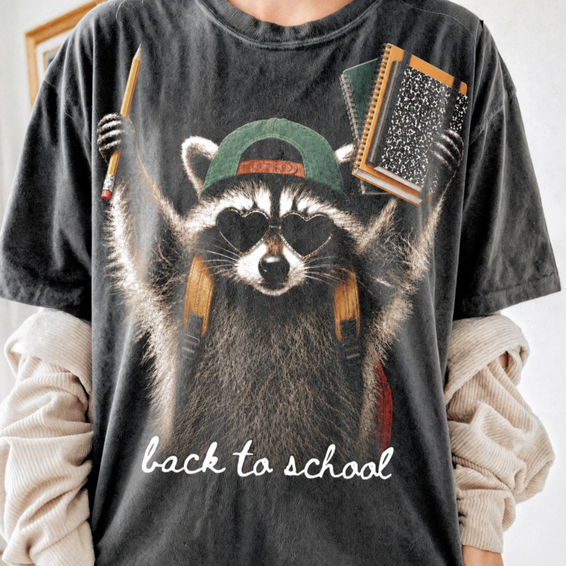 Raccoon Back to School Tee