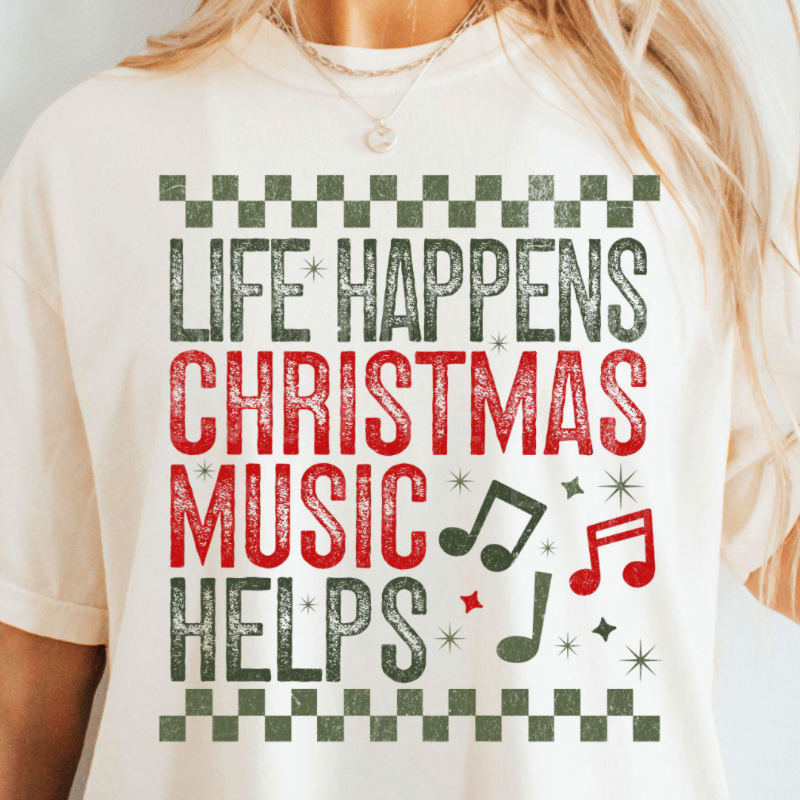 Life Happens Christmas Top