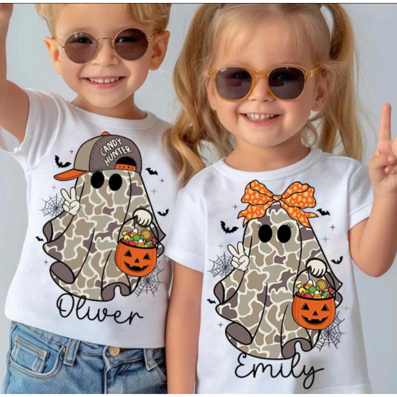 Camo Ghost Name Tees