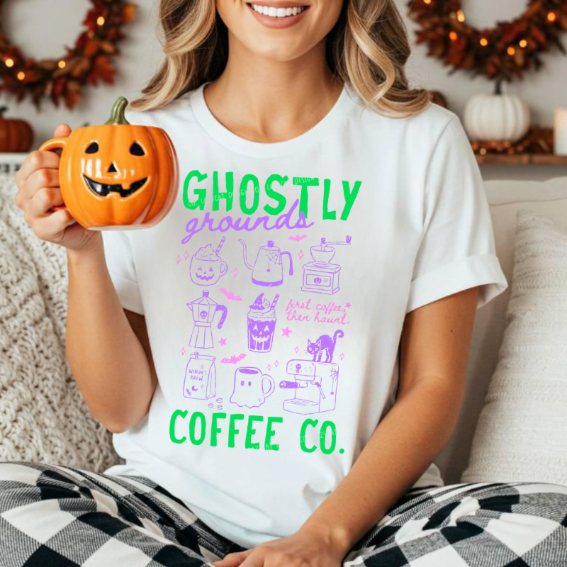 Ghostly Grounds Coffee Co Tee