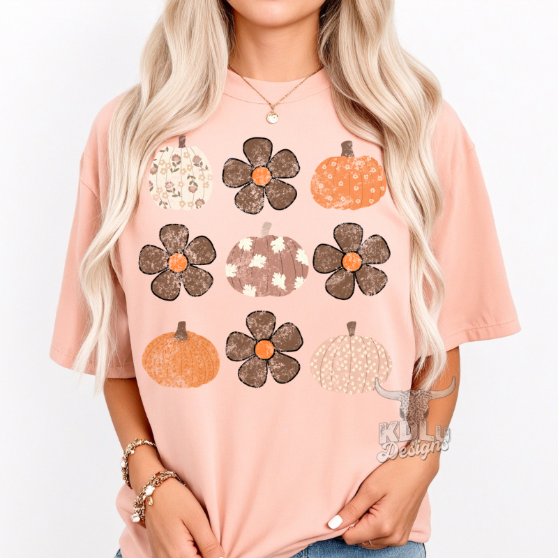 Fall Boho Pumpkins Tee