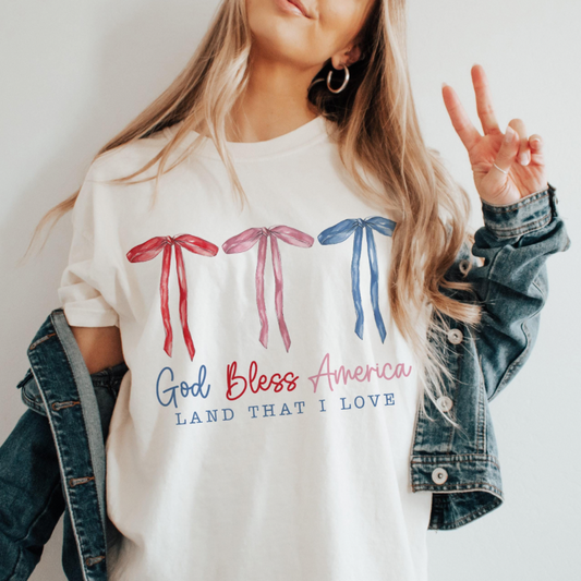 Bless America Bows Tee