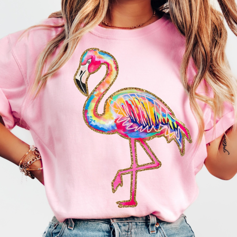 Brushstroke Flamingo Tee