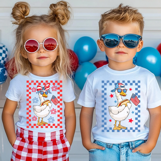 Checkered Goose Tee (Kids)