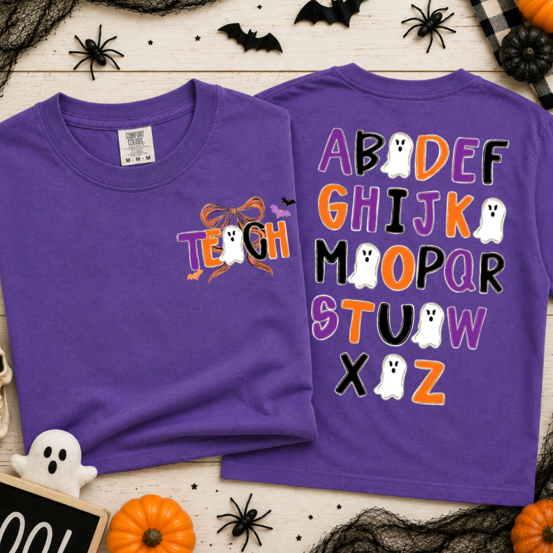 Teacher ABC Ghost Tee
