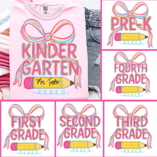 Custom Bow Teacher Tee