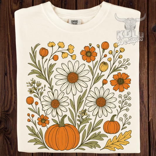 Floral Pumpkin Tee