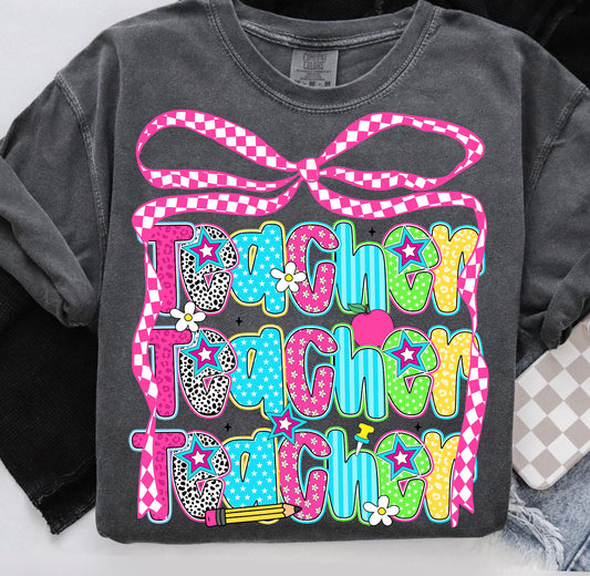 Bright Bow Teacher Tee