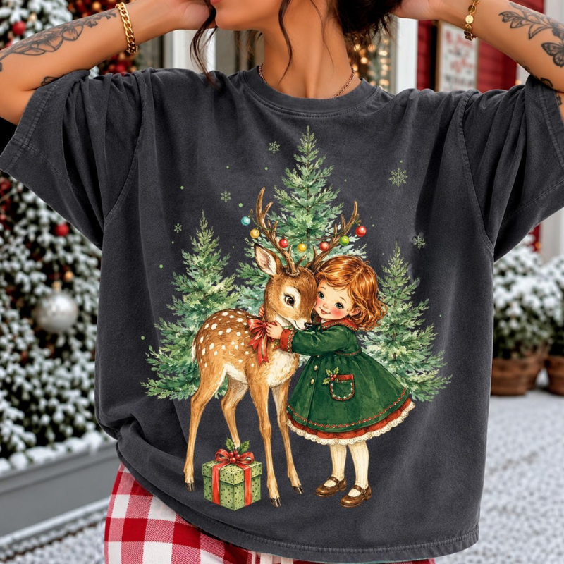 Vintage Reindeer Love Top