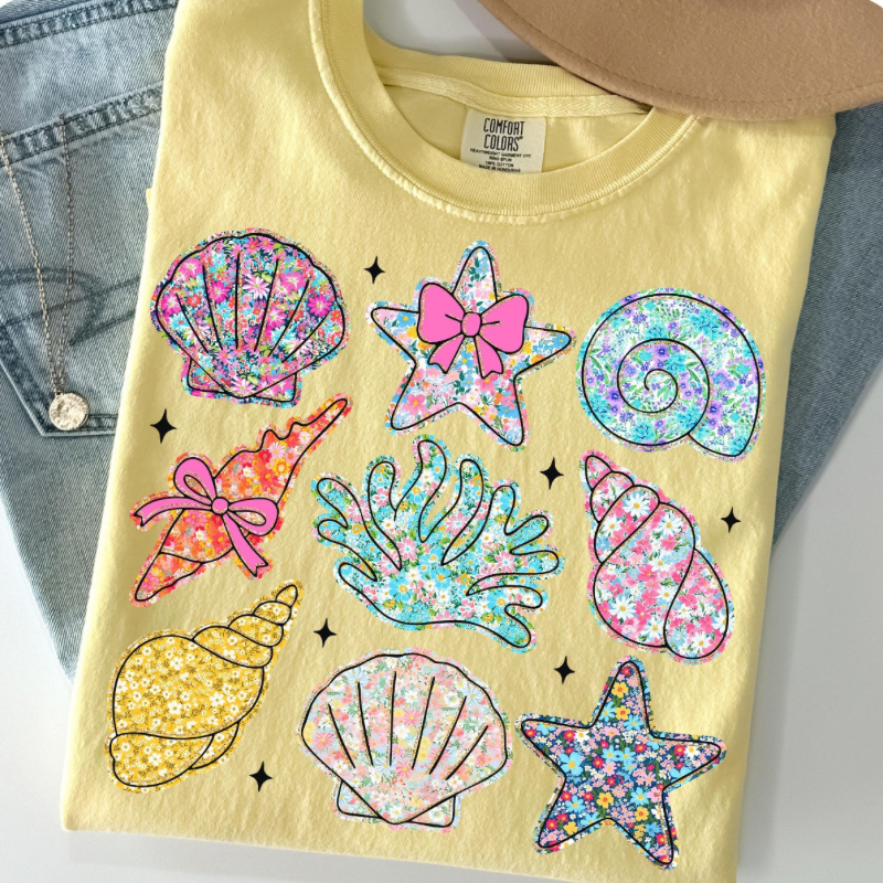 Floral Seashell Tee