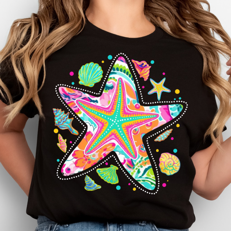 Groovy Starfish Tee - 2x