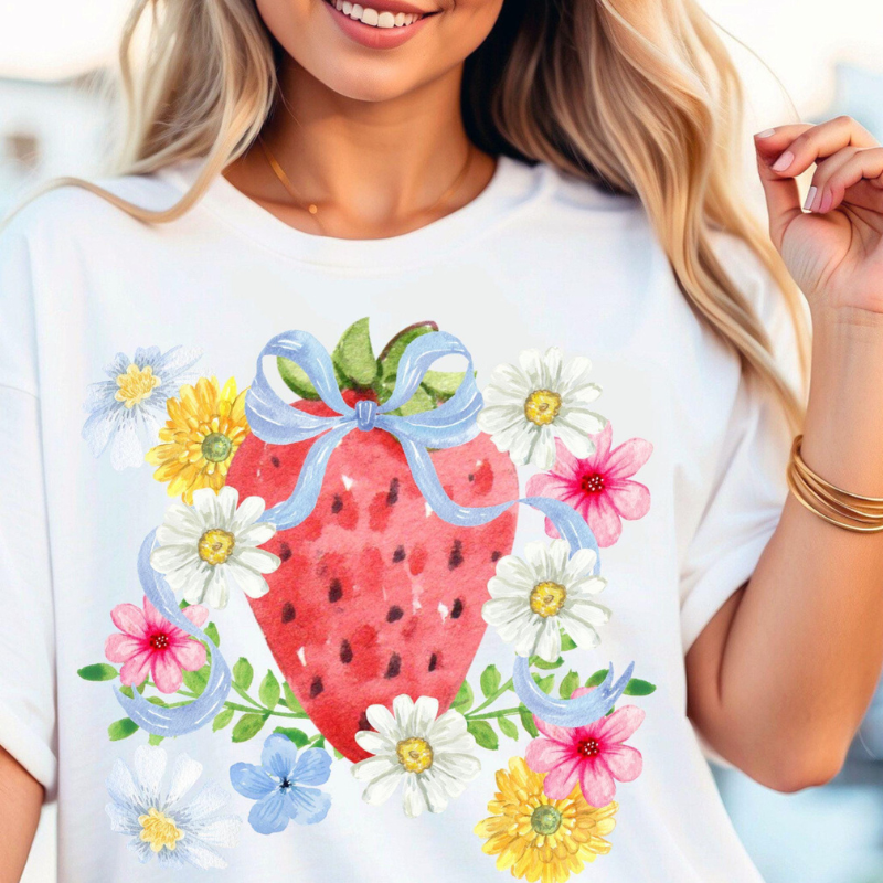Floral Strawberry Tee