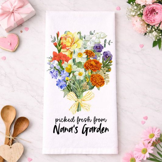 Custom Garden Tea Towel