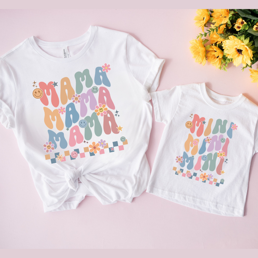 Mama & Mini Retro Smiley Tee