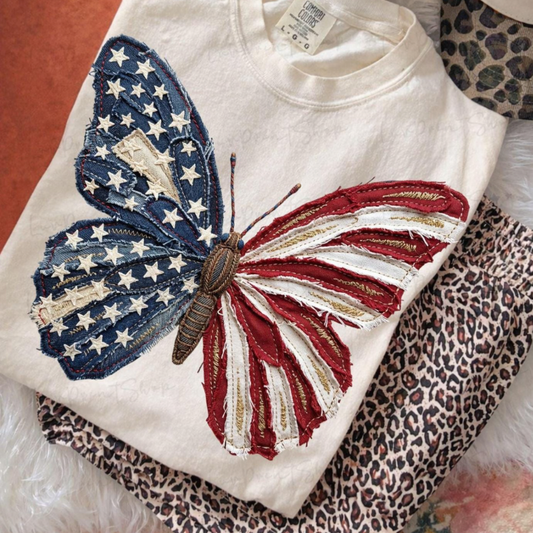 Vintage Butterfly Flag Tee