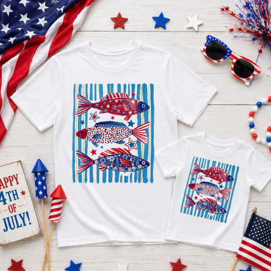 Patriotic Fish Tee