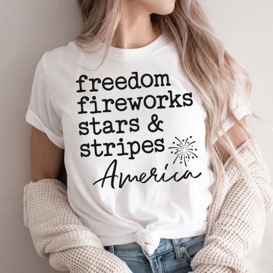 Freedom and Fireworks Tee