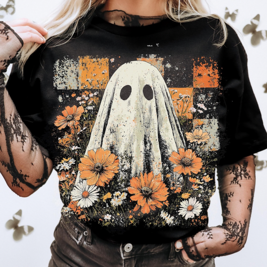 Grunge Floral Ghost Top