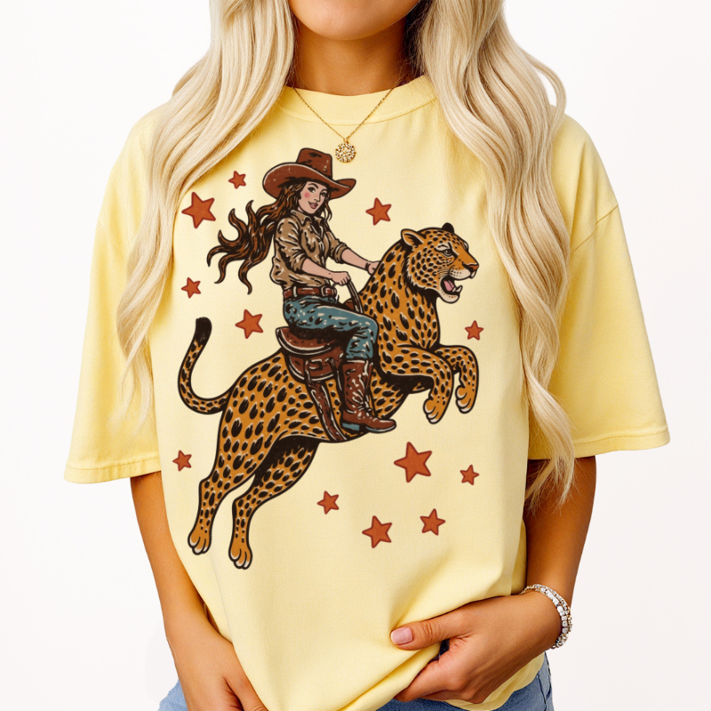 Leopard Cowgirl Tee