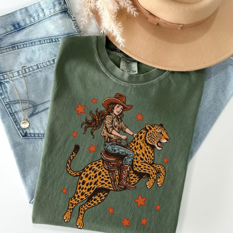 Leopard Cowgirl Tee