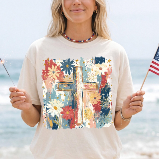 Patriotic Cross Tee