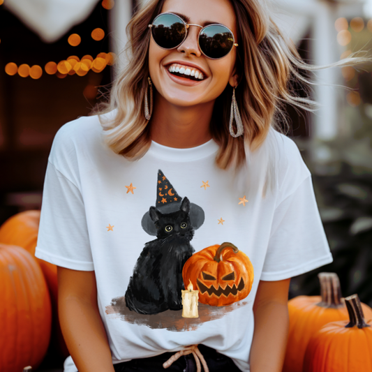 Vintage Pumpkin Cat Top