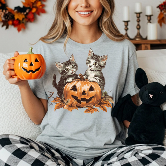 Vintage Halloween Kitties Top
