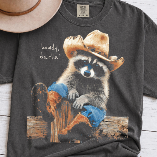 Howdy Darlin Raccoon Tee