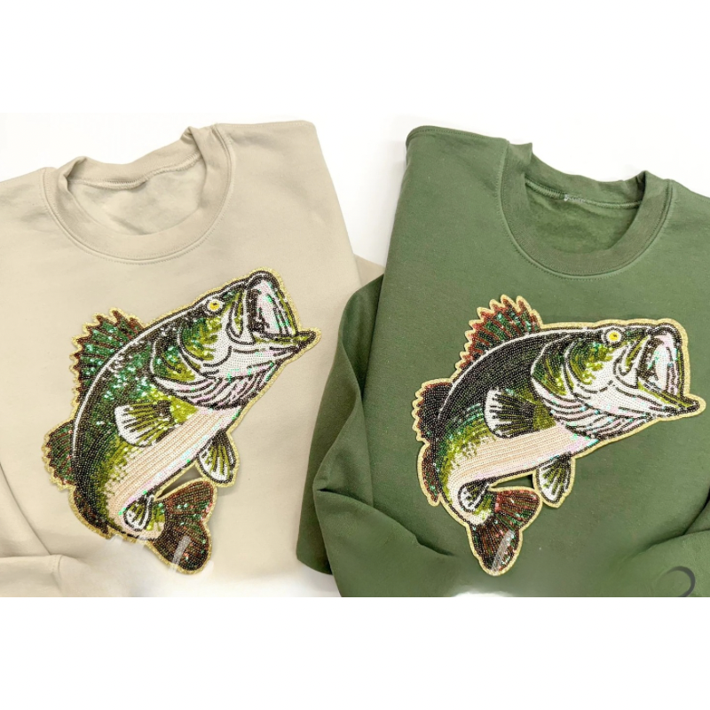 Hunting Sequin Patch Sweatshirts