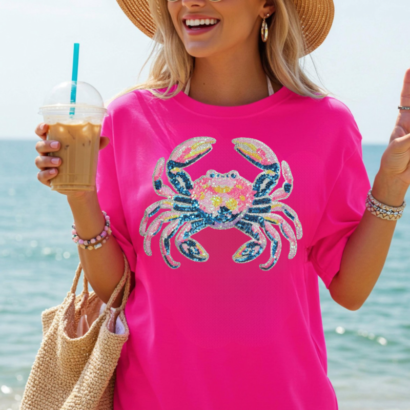 Sequin Crab Patch Tee