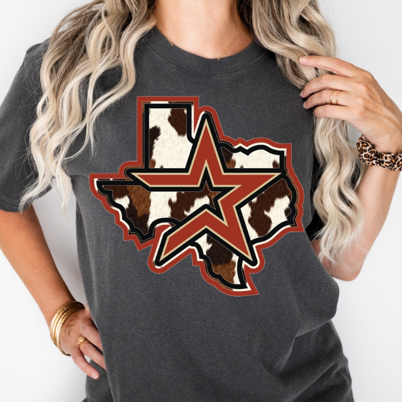 Cowhide HOU Tee
