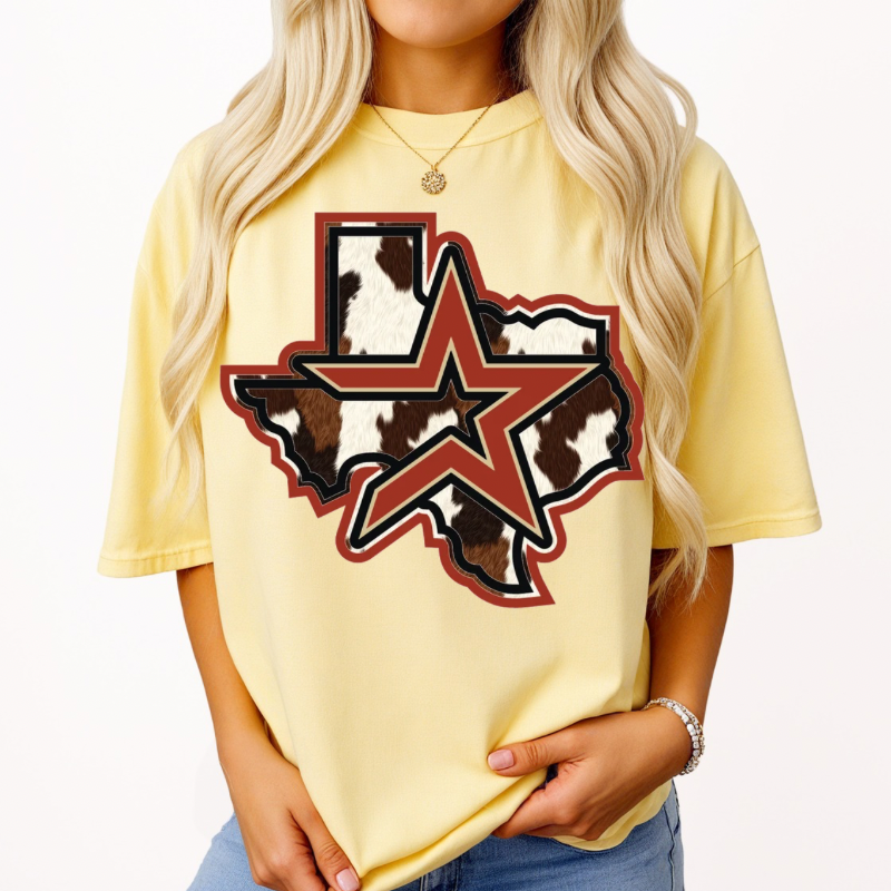 Cowhide HOU Tee
