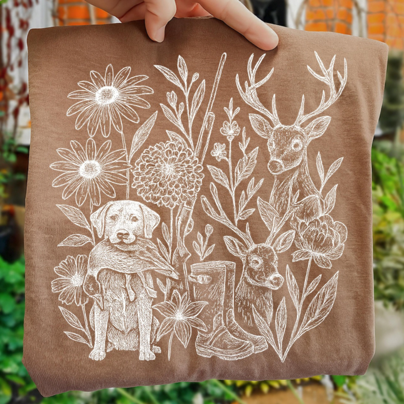 Hand-drawn Hunting Top
