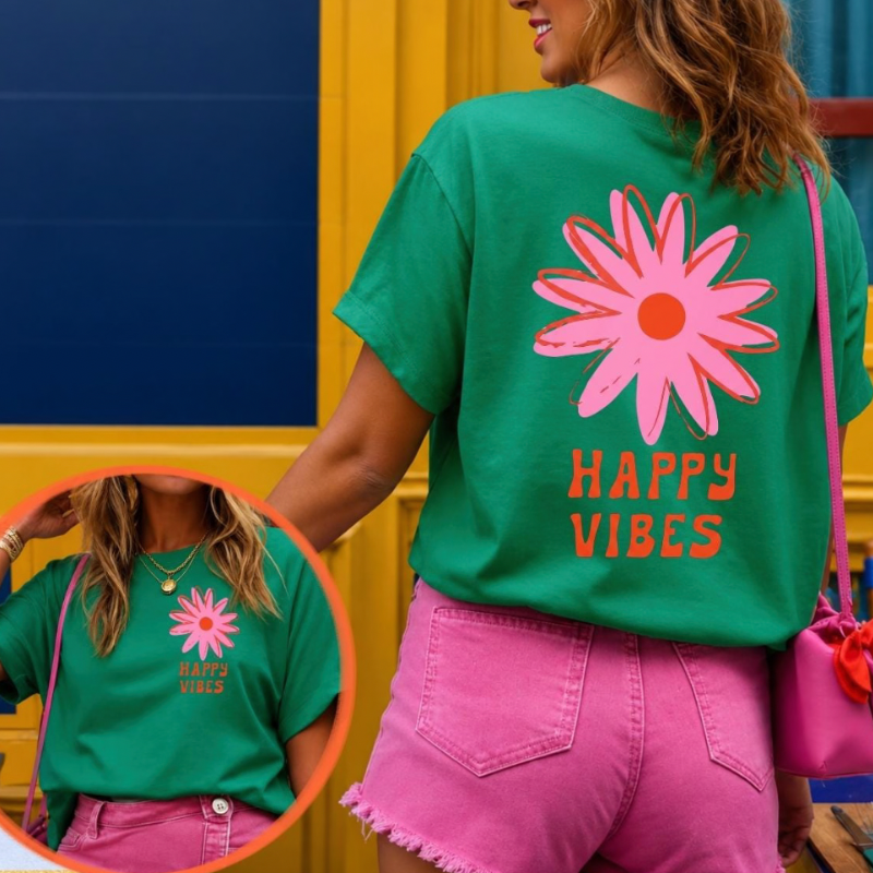 Happy Vibes Daisy Tee