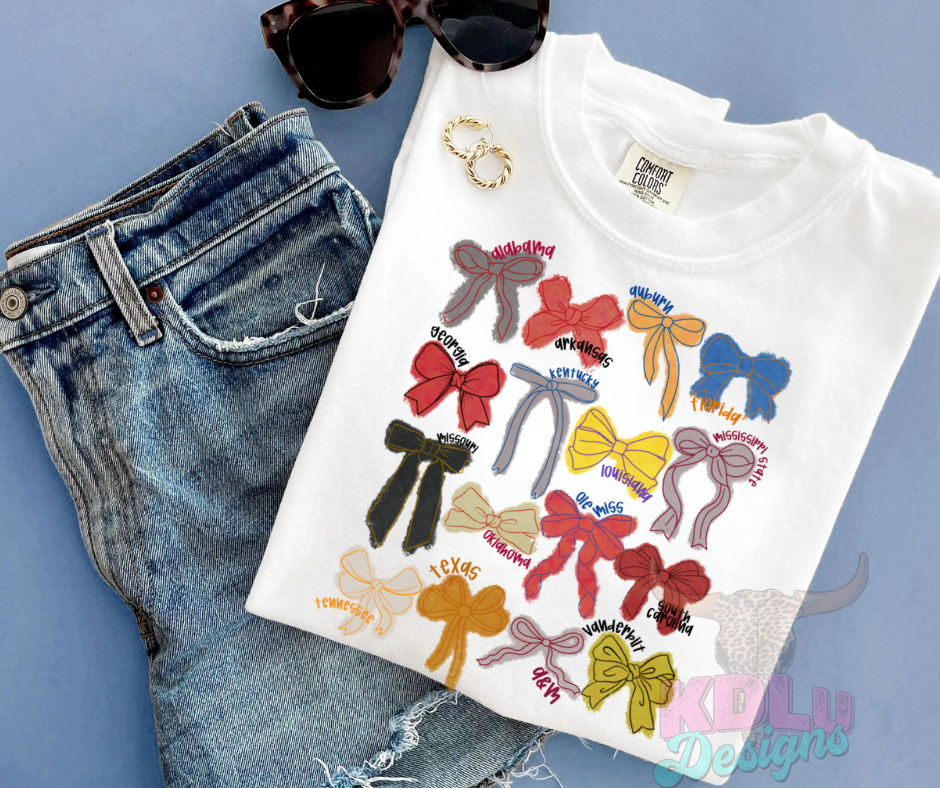 Football Team Bows Tee