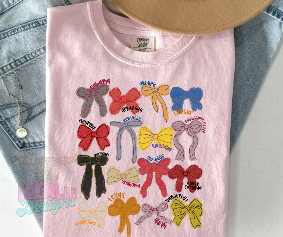 Football Team Bows Tee
