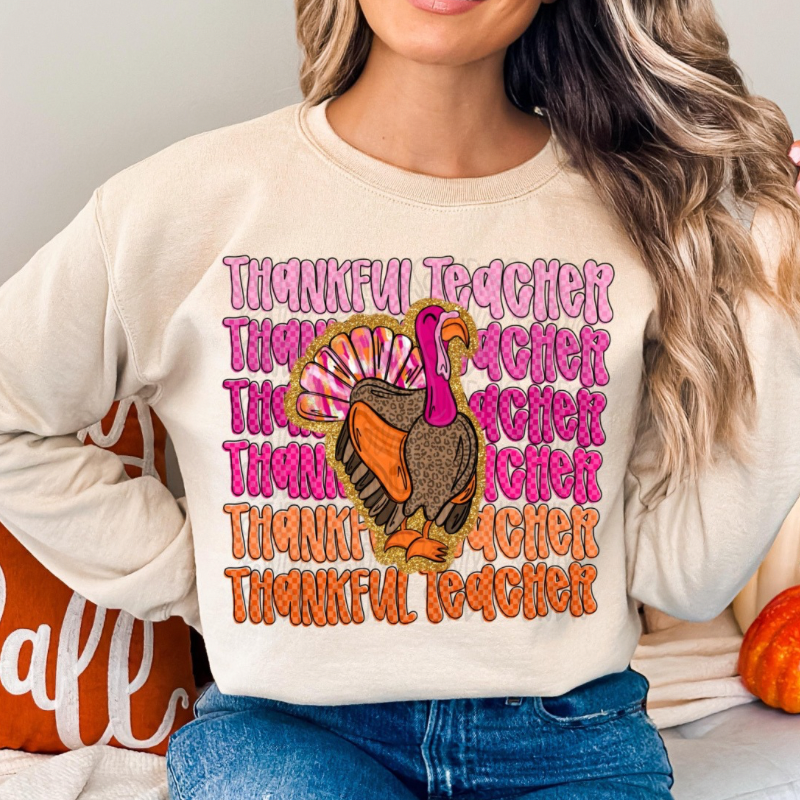 Preppy Thankful Teacher Top