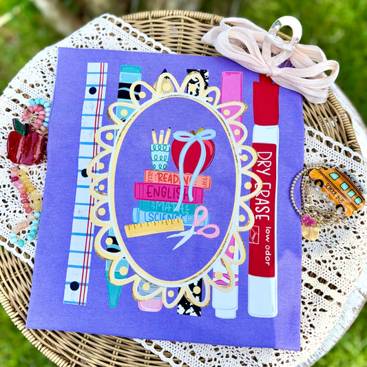 School Books Frame Tee