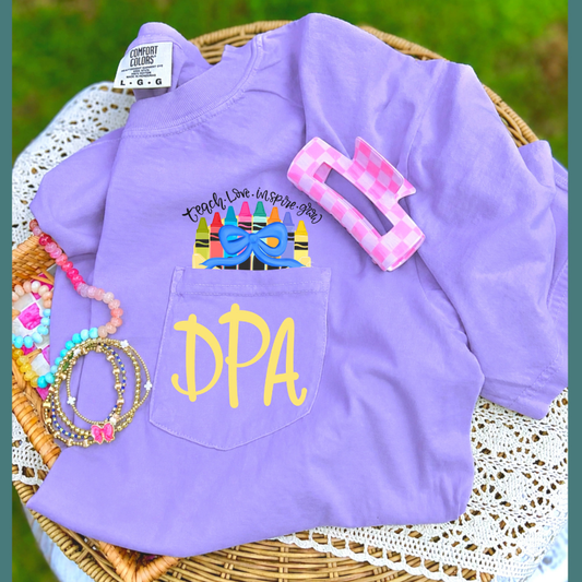 Crayon Coquette Pocket Tee