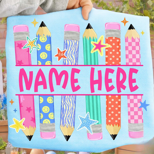 Preppy Pencil Nameplate Tee