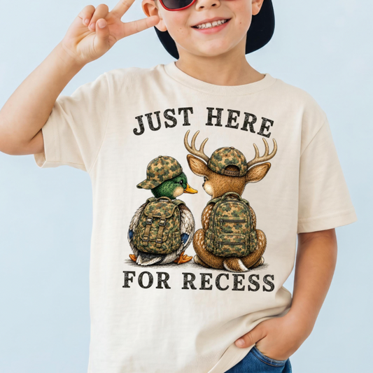 Here for Recess Tee
