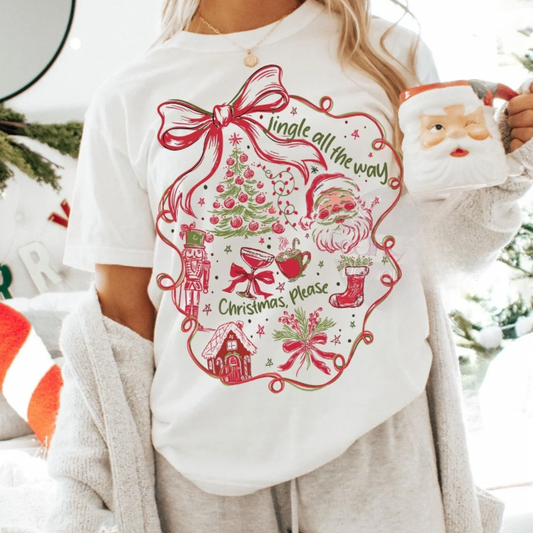 Vintage Christmas Doodle Top