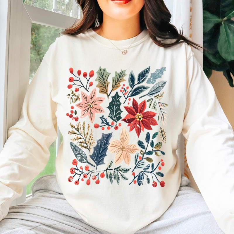 Christmas Floral Top