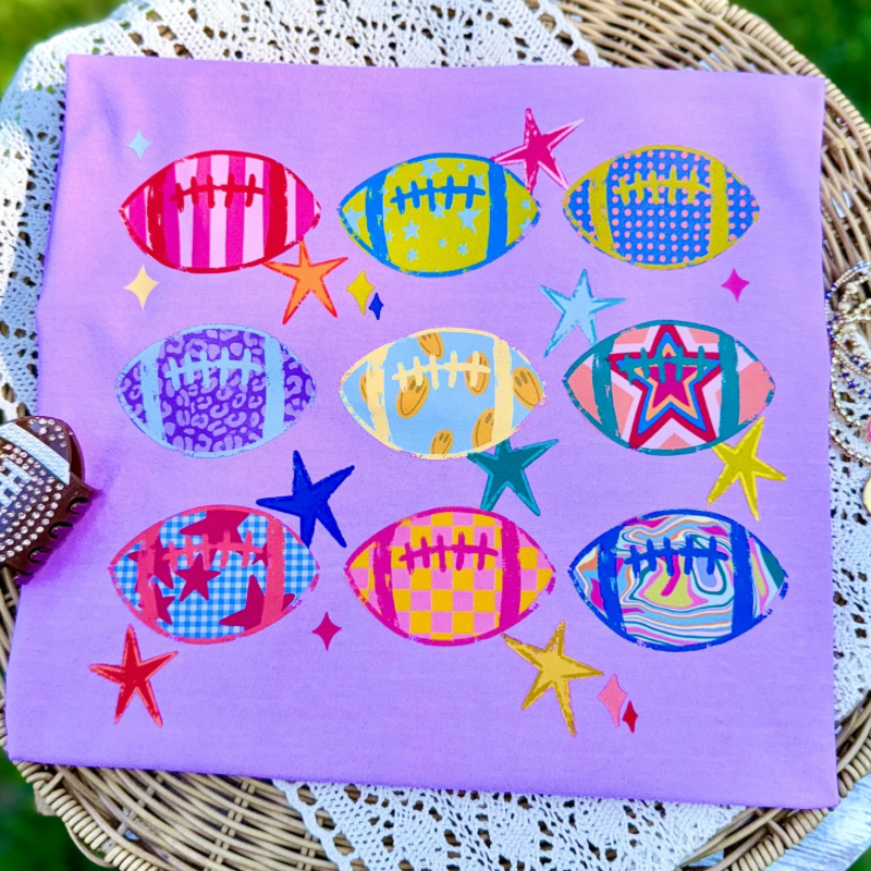 Preppy Footballs Tee
