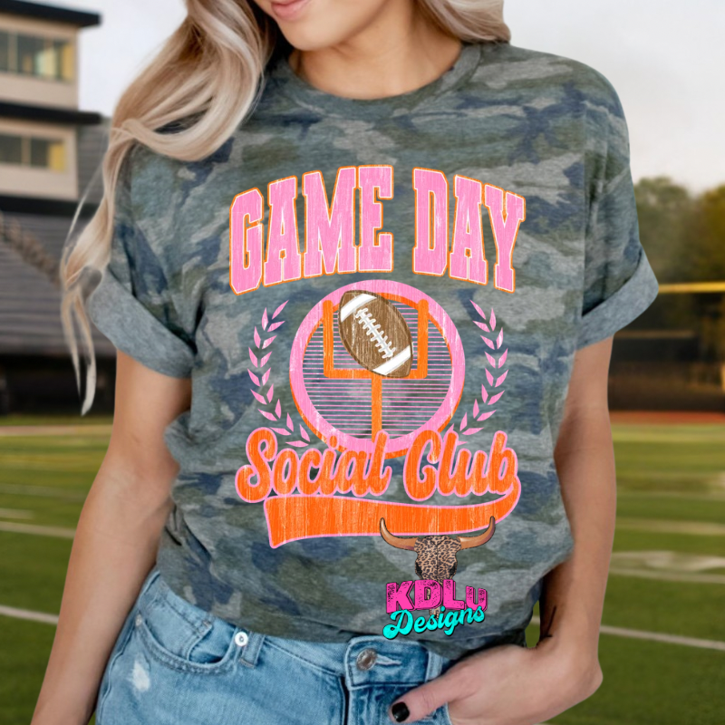 Game Day Social Pattern Tees