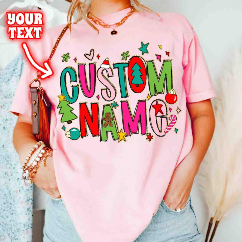 Custom Christmas Name Top