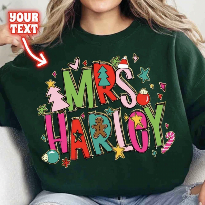Custom Christmas Name Top